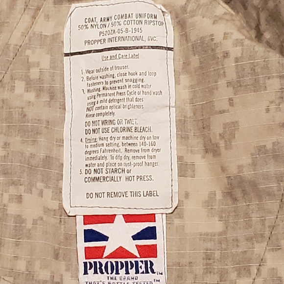 Jacket, Camouflage, Medium, Regular. Height 67 to 71 inches, Woodland digital - Picture 7 of 7